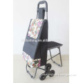 Foldable luggage cart hot sale grocery cart with chair